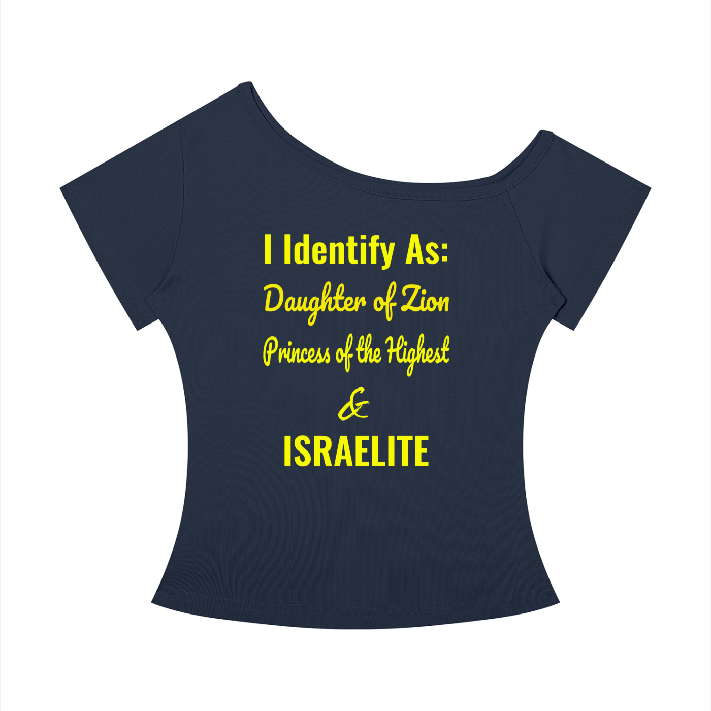 Judith 10v19 KJV Women’s Off-the-Shoulder T-Shirt