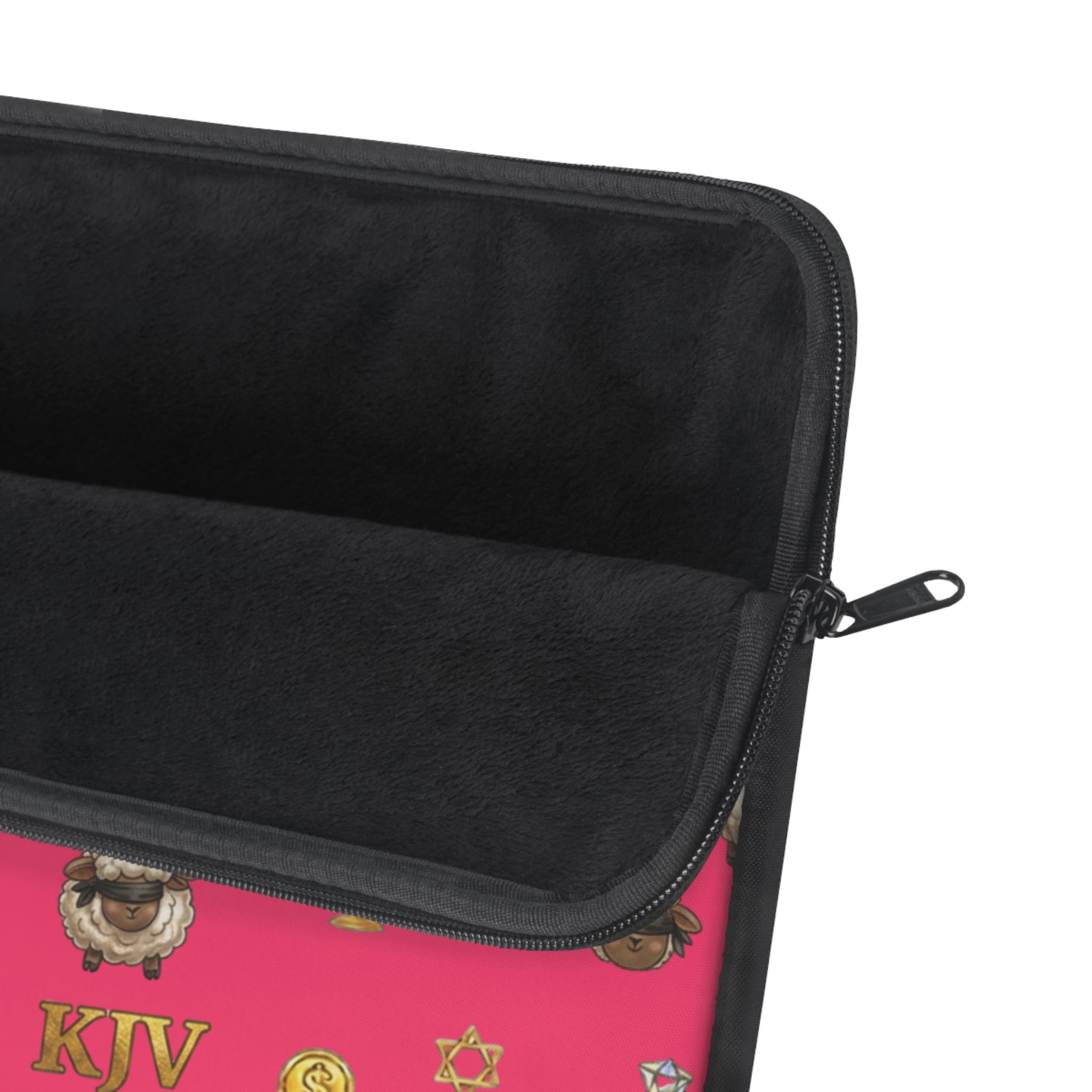 Lost Sheep of the House of Israel Laptop Sleeve — Pink Revelation 2:9 KJV Manarah & Shield of David Design