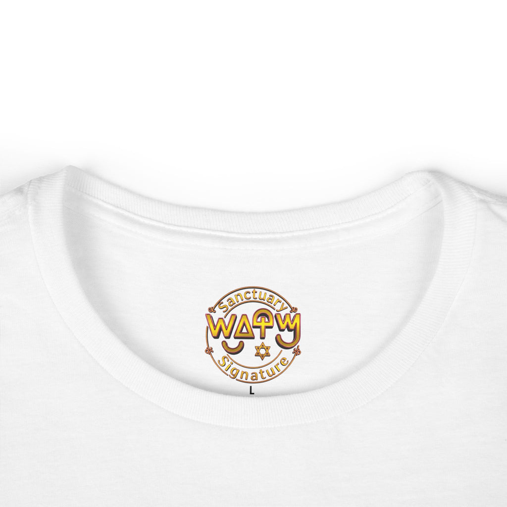 Women's Tee — 'Israelite Princess' Retro Girl Graphic T-Shirt (Pink Shield of David Back)