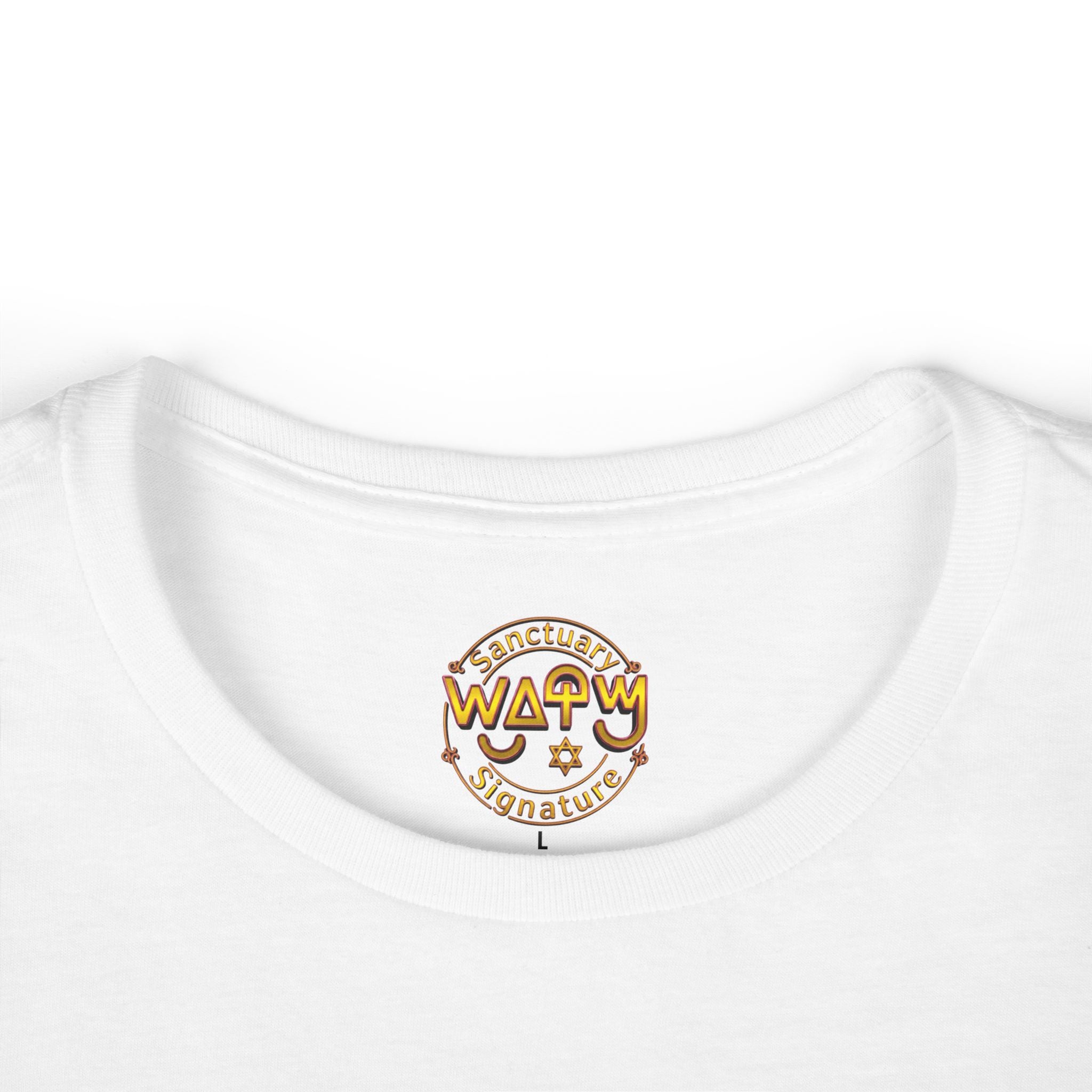 Women's Tee — 'Israelite Princess' Retro Girl Graphic T-Shirt (Pink Shield of David Back)