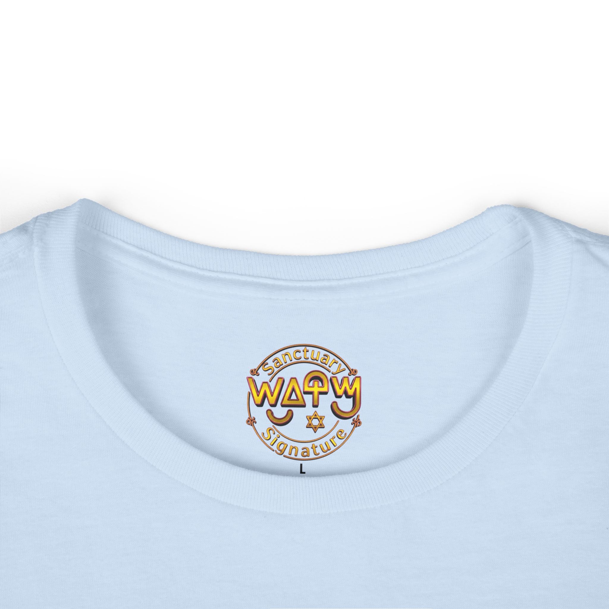 Women's Tee — 'Israelite Princess' Retro Girl Graphic T-Shirt (Pink Shield of David Back)