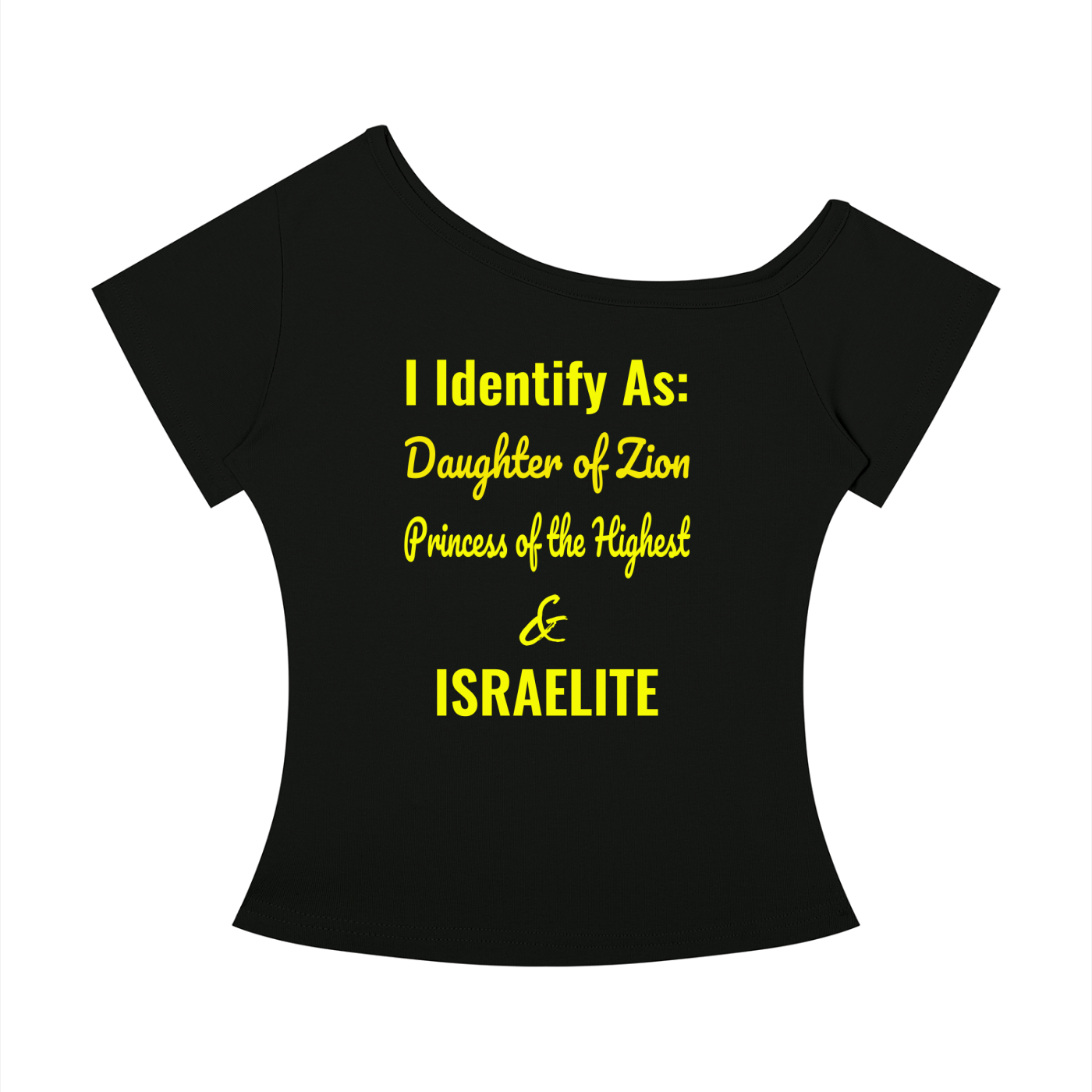Judith 10v19 KJV Women’s Off-the-Shoulder T-Shirt