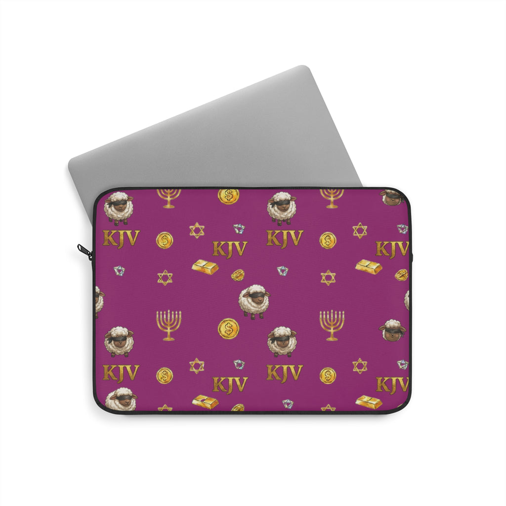 KJV Lost Sheep Laptop Sleeve — Matthew 15v24 Manarah & Shield of David Tech Sleeve