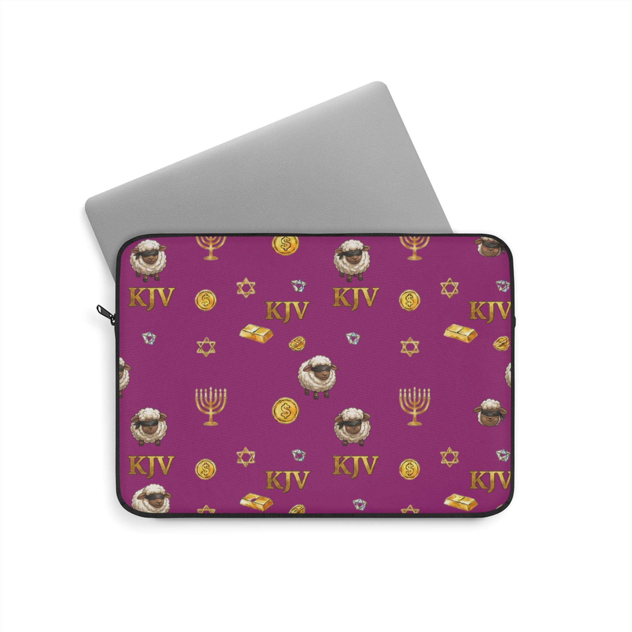 KJV Lost Sheep Laptop Sleeve — Matthew 15v24 Manarah & Shield of David Tech Sleeve