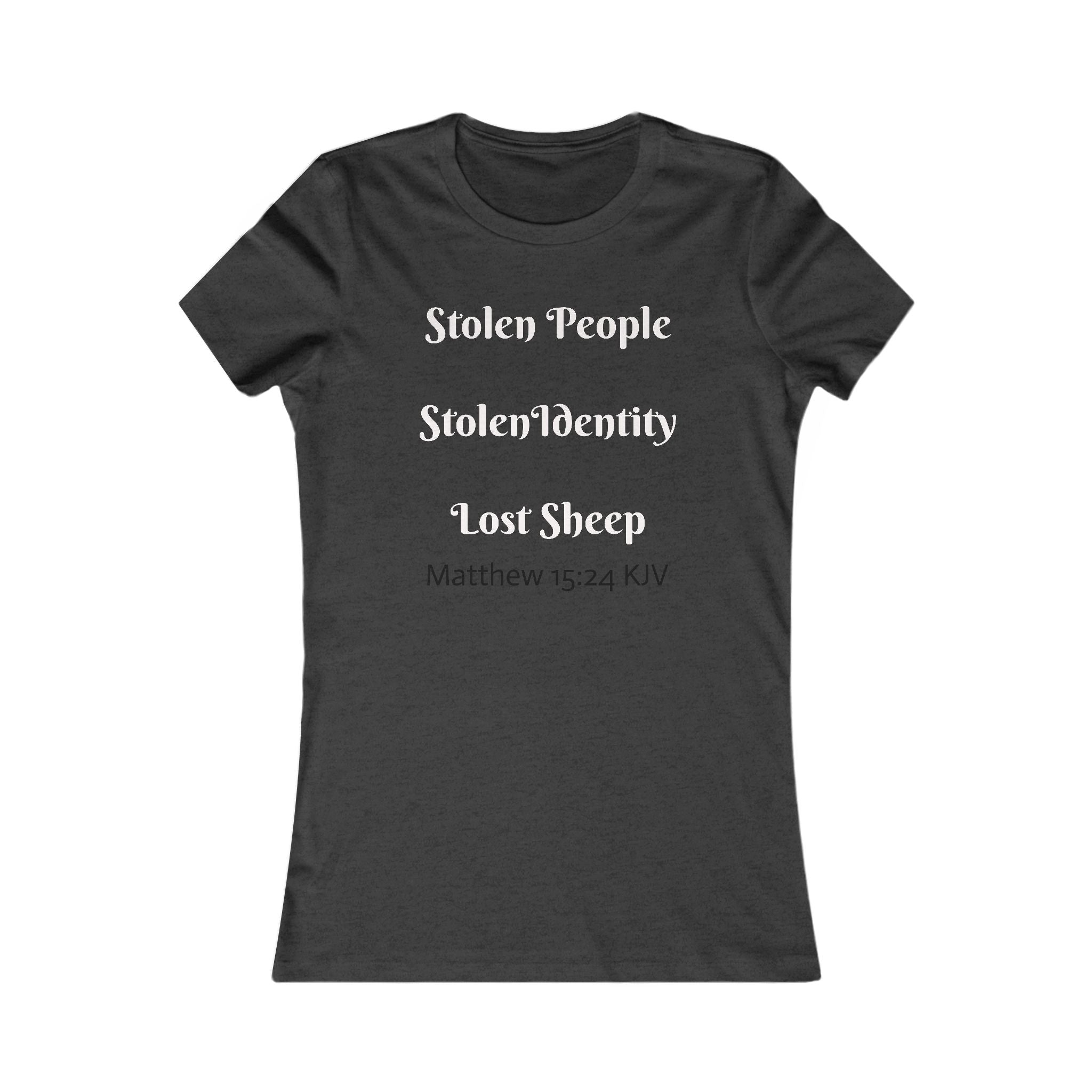 Women's Tee — 'Stolen People Stolen Identity Lost Sheep' Anti-Antisemitism Design