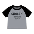 Chosen Raglan Tee — 'Chosen' Matthew 15:24 KJV Ethnic Baby Tee