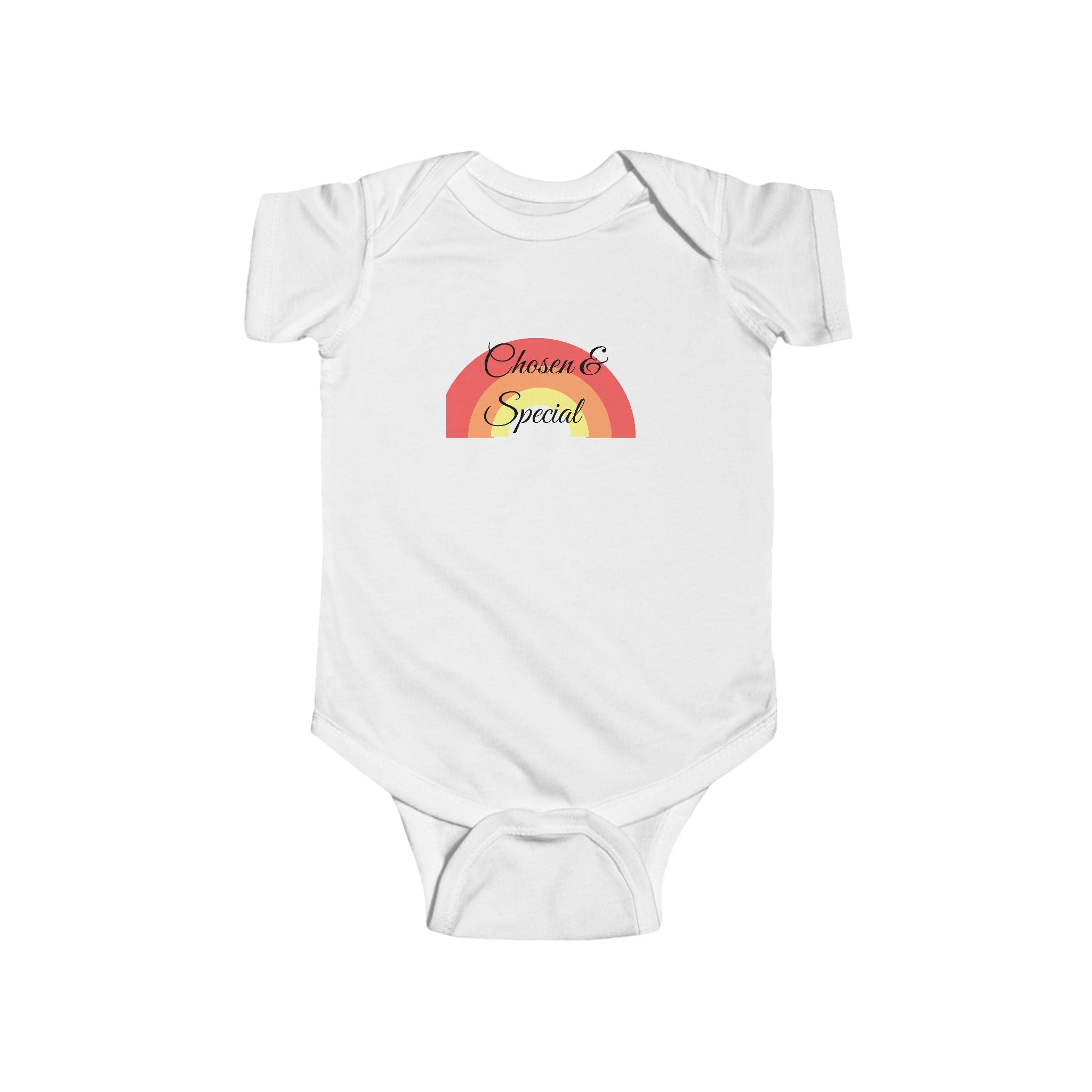 Infant Bodysuit "Chosen & Special" Rainbow — Baby Onesie with Scripture (Numbers 6:24-26 Style)