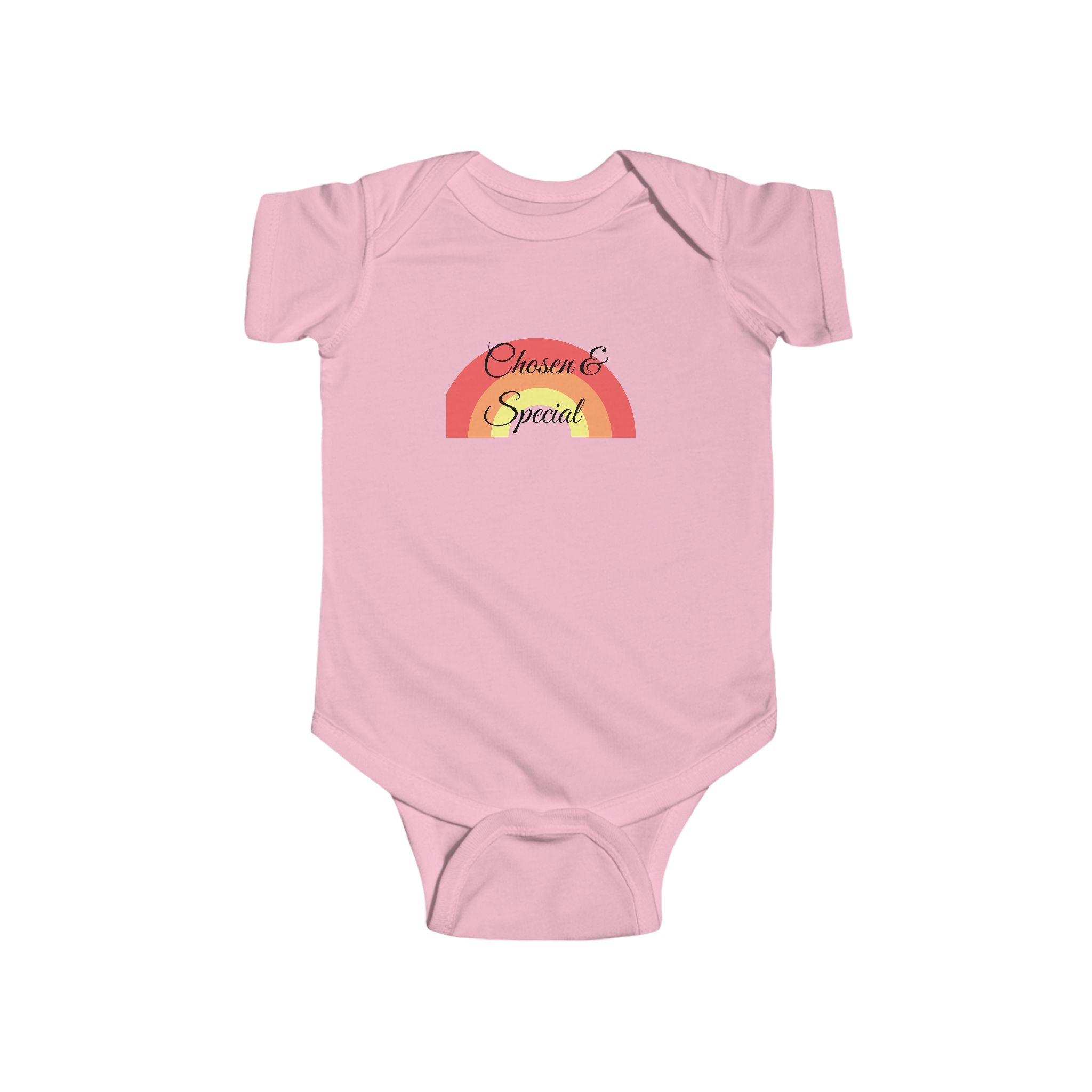 Infant Bodysuit "Chosen & Special" Rainbow — Baby Onesie with Scripture (Numbers 6:24-26 Style)