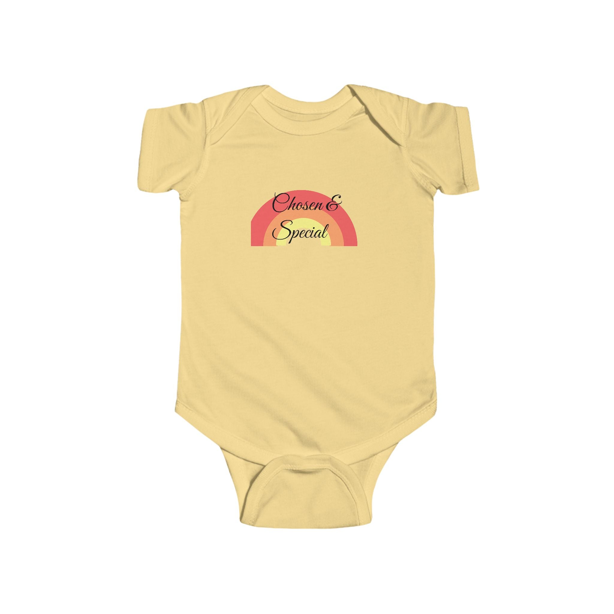 Infant Bodysuit "Chosen & Special" Rainbow — Baby Onesie with Scripture (Numbers 6:24-26 Style)