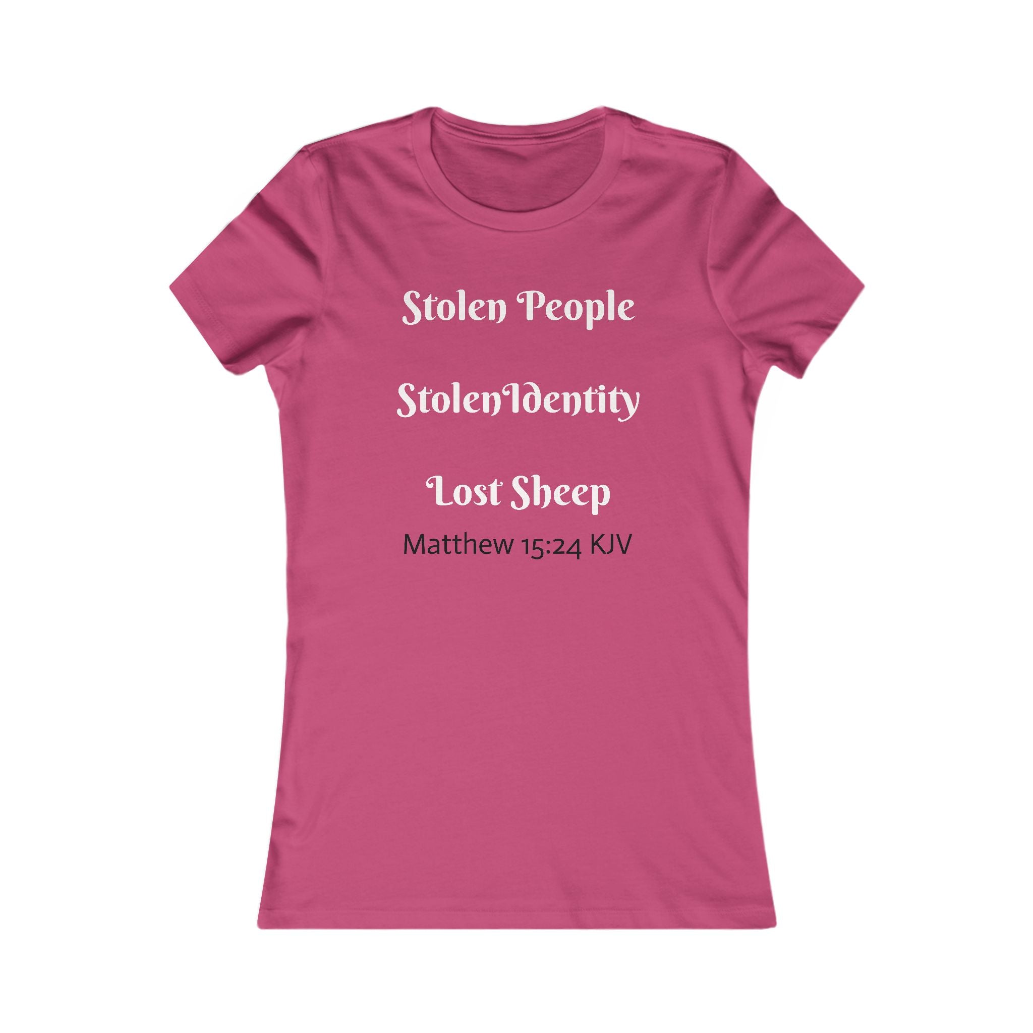 Women's Tee — 'Stolen People Stolen Identity Lost Sheep' Anti-Antisemitism Design