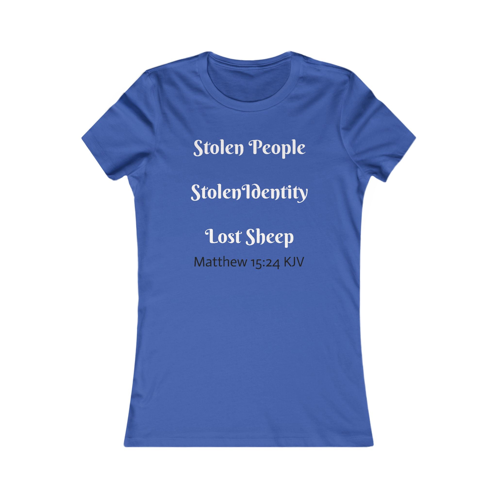 Women's Tee — 'Stolen People Stolen Identity Lost Sheep' Anti-Antisemitism Design