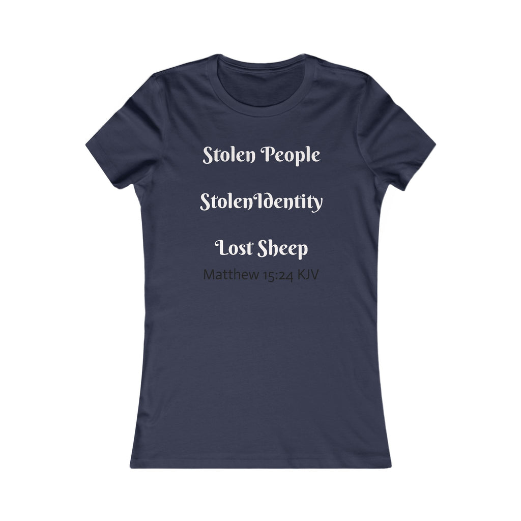 Women's Tee — 'Stolen People Stolen Identity Lost Sheep' Anti-Antisemitism Design