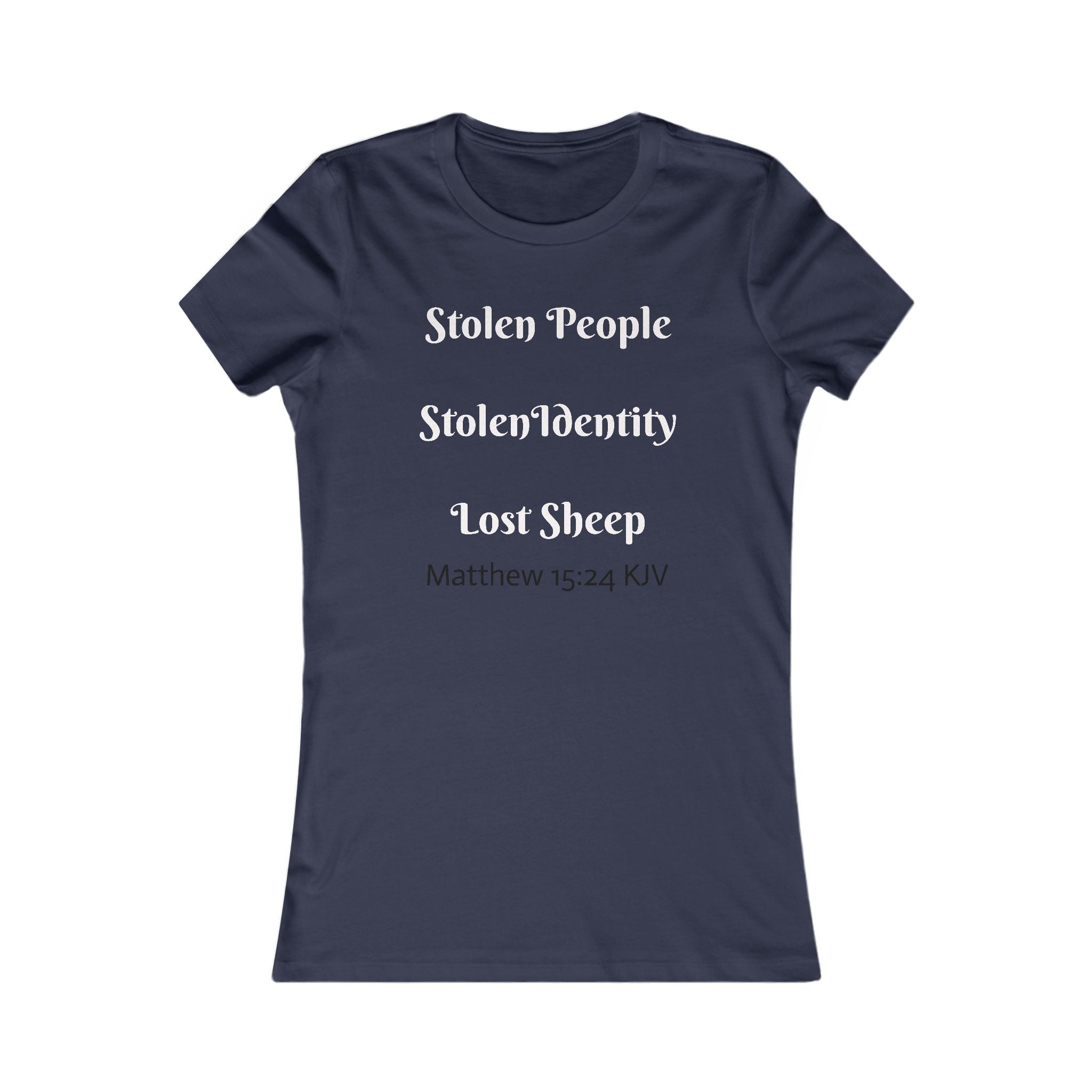 Women's Tee — 'Stolen People Stolen Identity Lost Sheep' Anti-Antisemitism Design
