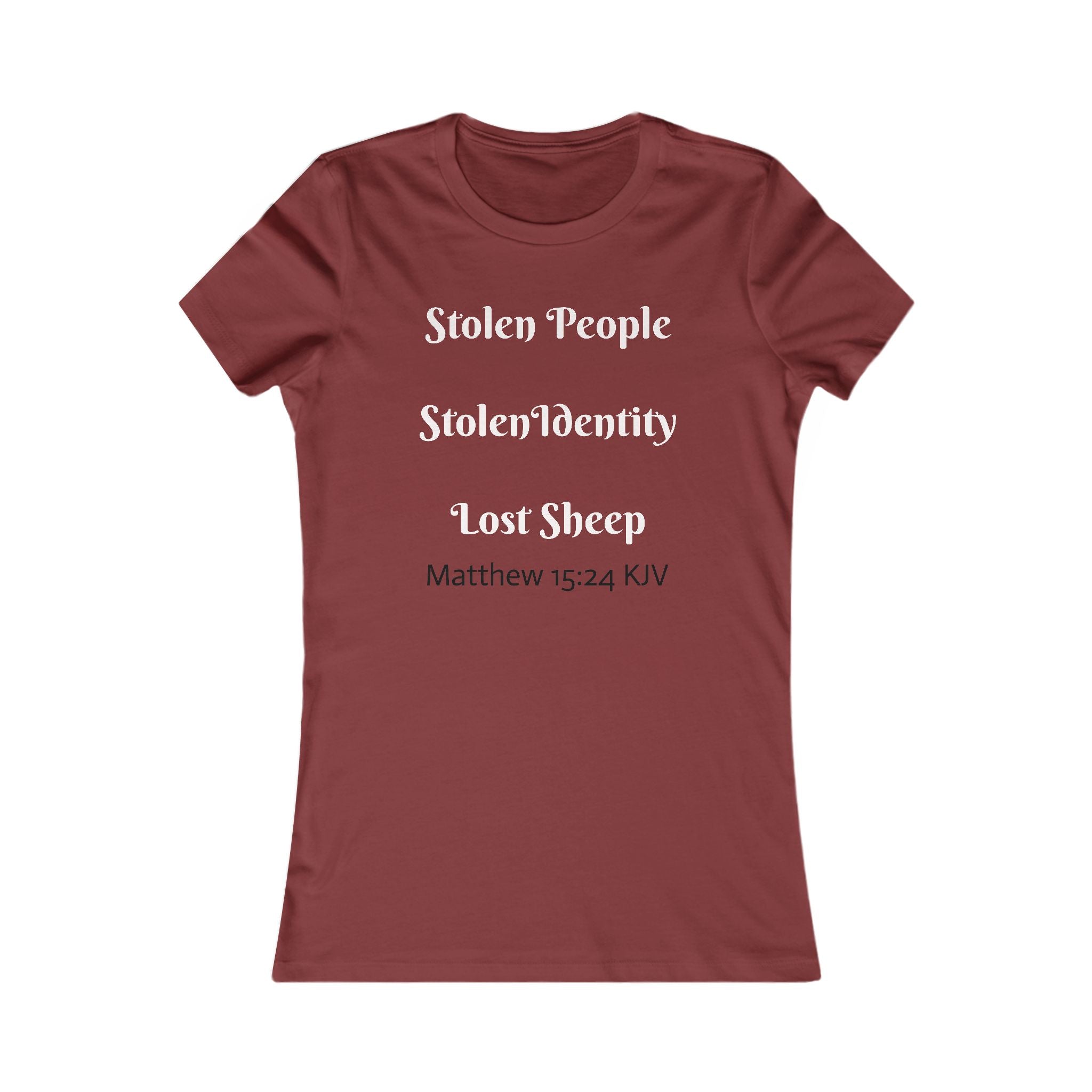 Women's Tee — 'Stolen People Stolen Identity Lost Sheep' Anti-Antisemitism Design