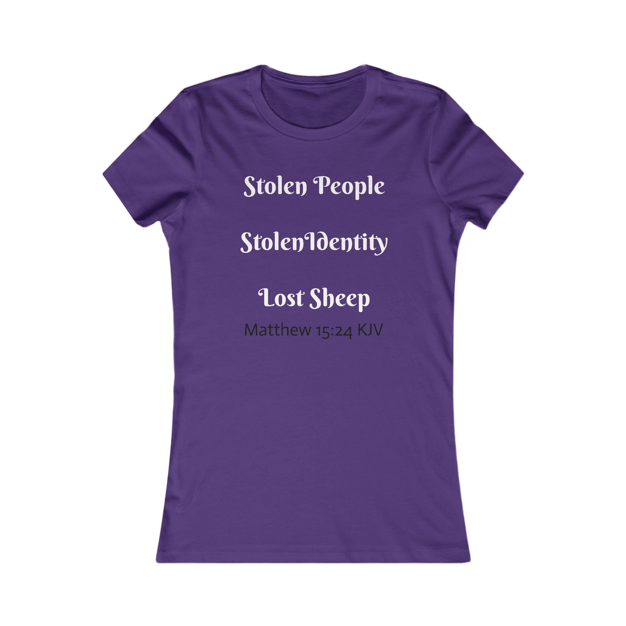 Women's Tee — 'Stolen People Stolen Identity Lost Sheep' Anti-Antisemitism Design