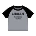 Chosen Raglan Baby Tee — "Chosen" Matthew 15:24 KJV Christian Baby Shirt