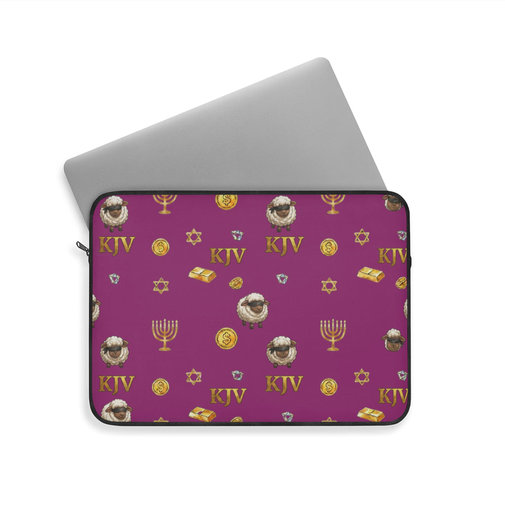 KJV Lost Sheep Laptop Sleeve — Matthew 15v24 Manarah & Shield of David Tech Sleeve