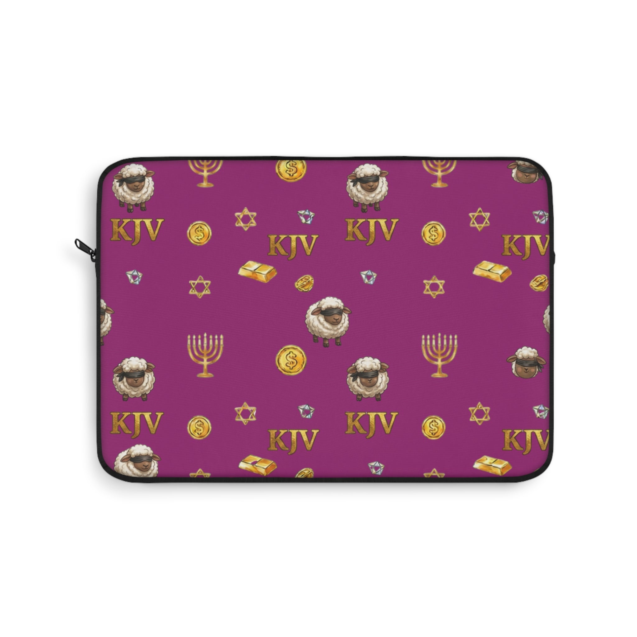 KJV Lost Sheep Laptop Sleeve — Matthew 15v24 Manarah & Shield of David Tech Sleeve