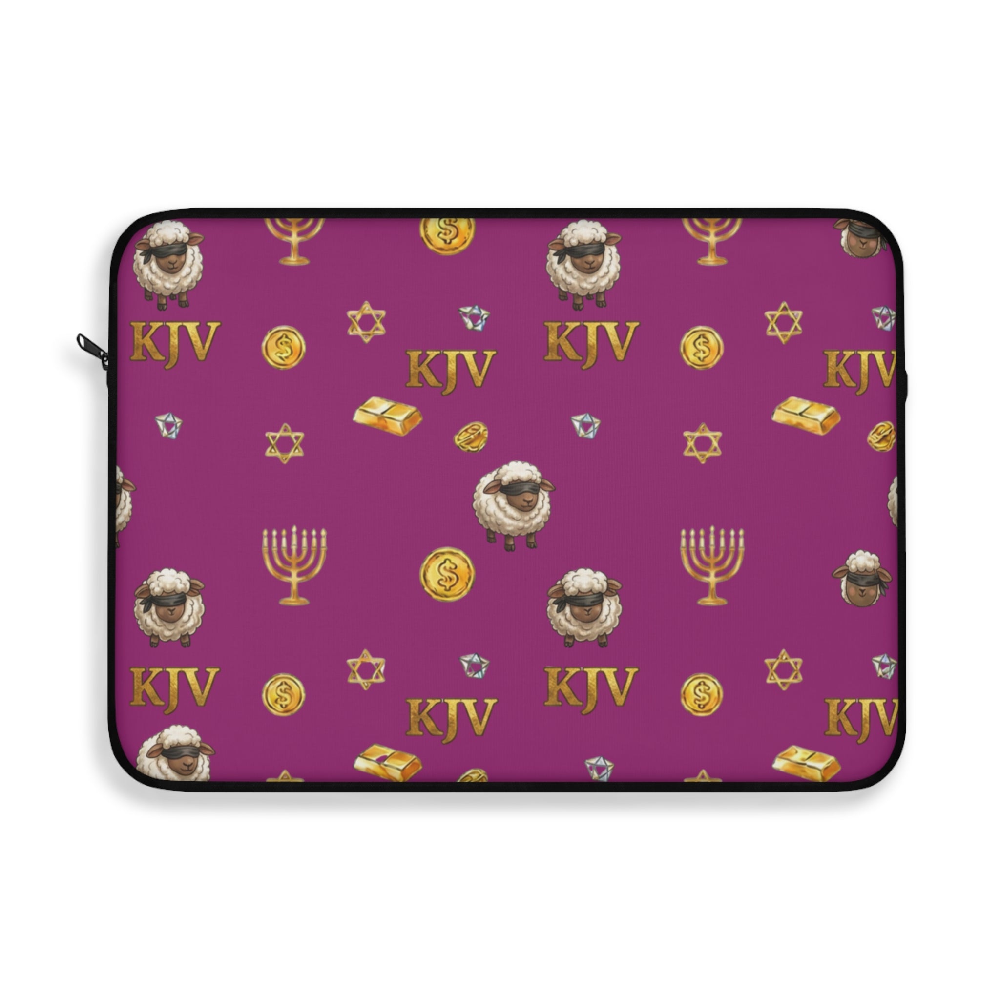 KJV Lost Sheep Laptop Sleeve — Matthew 15v24 Manarah & Shield of David Tech Sleeve