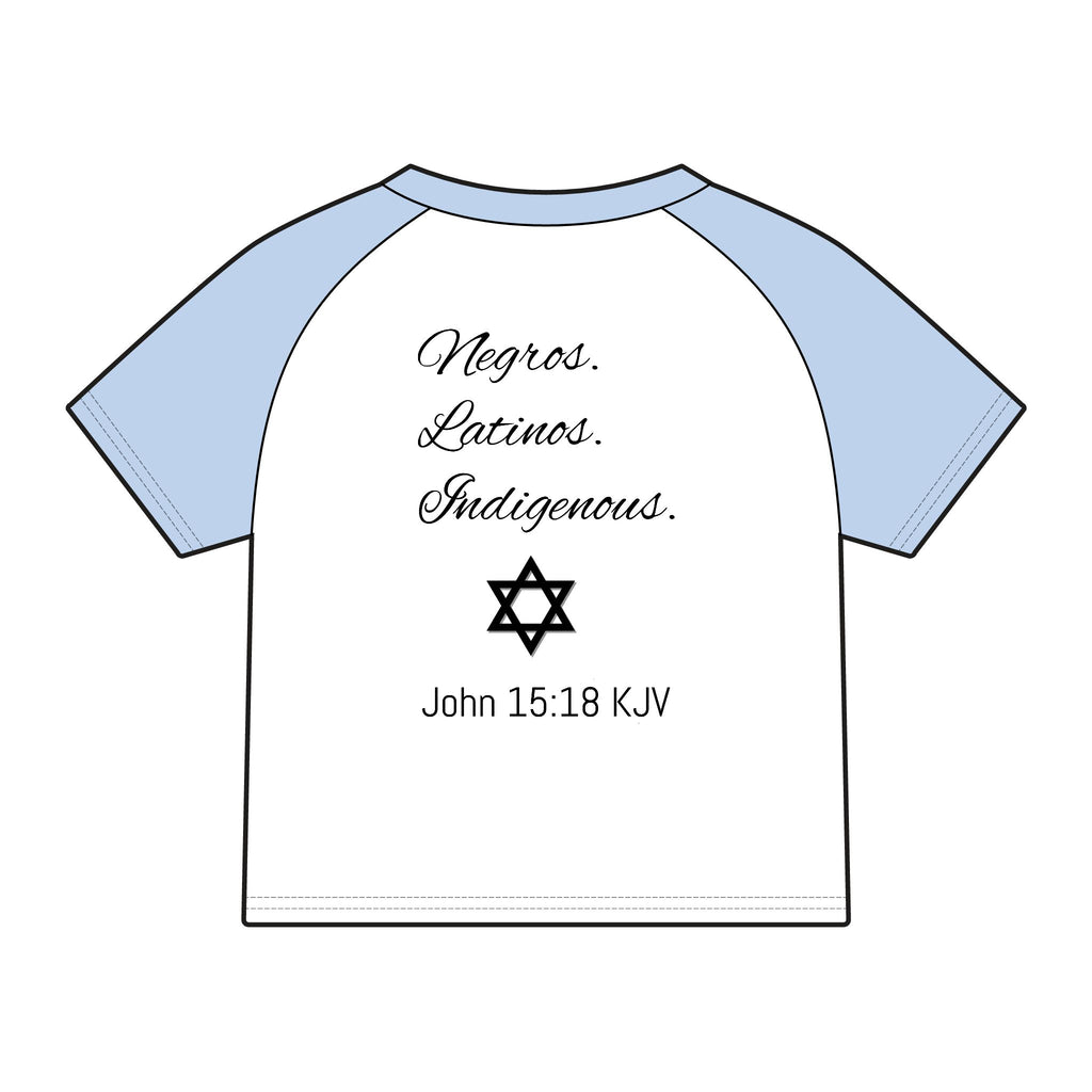 Chosen Raglan Tee — 'Chosen' Matthew 15:24 KJV Ethnic Baby Tee