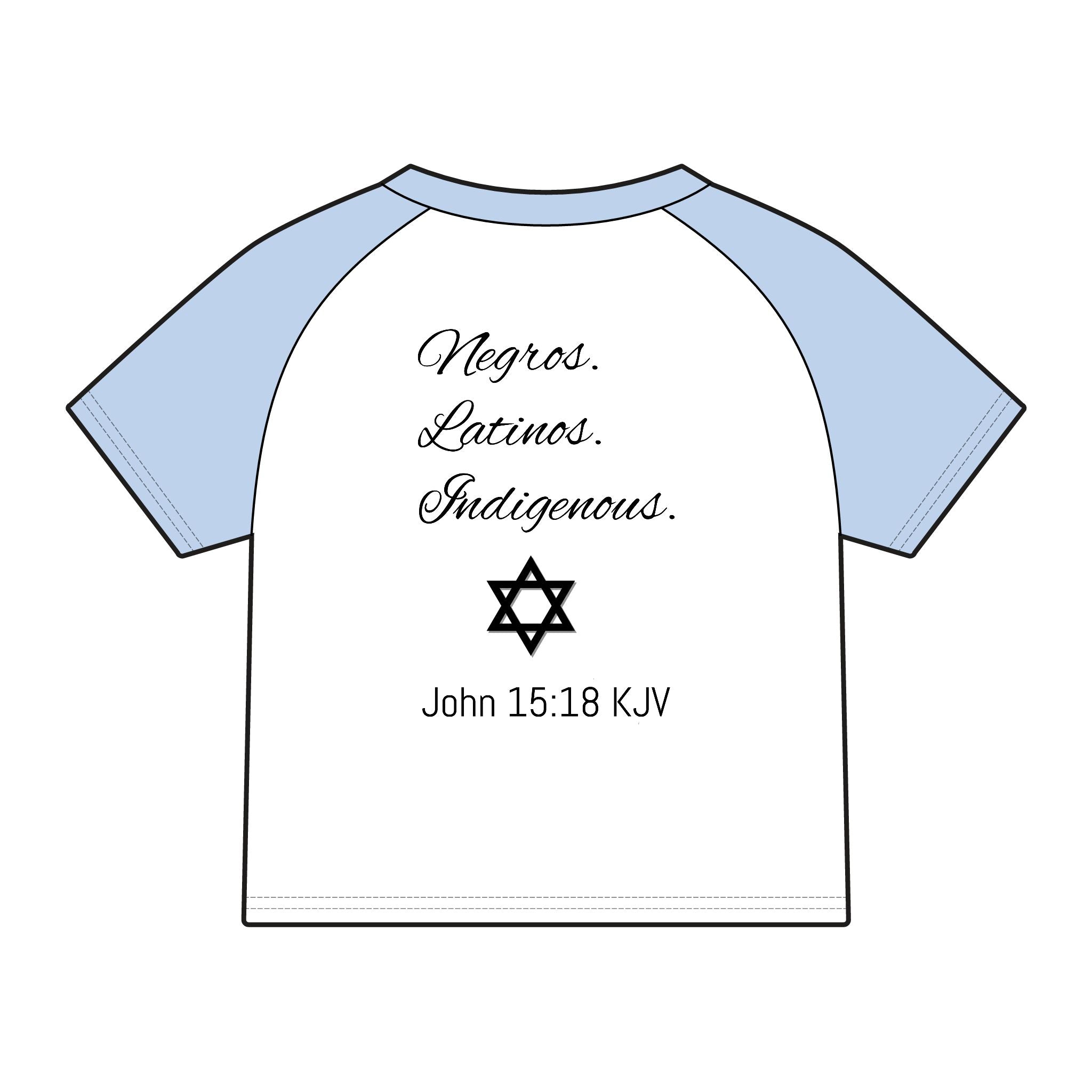 Chosen Raglan Tee — 'Chosen' Matthew 15:24 KJV Ethnic Baby Tee