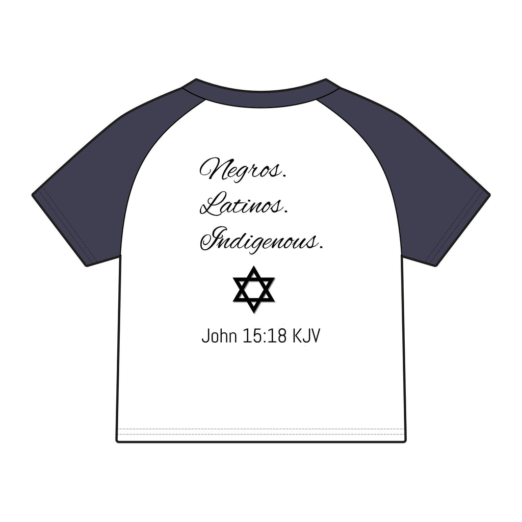 Chosen Raglan Tee — 'Chosen' Matthew 15:24 KJV Ethnic Baby Tee