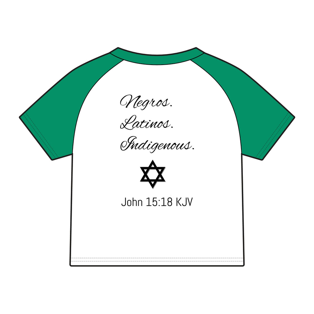 Chosen Raglan Tee — 'Chosen' Matthew 15:24 KJV Ethnic Baby Tee