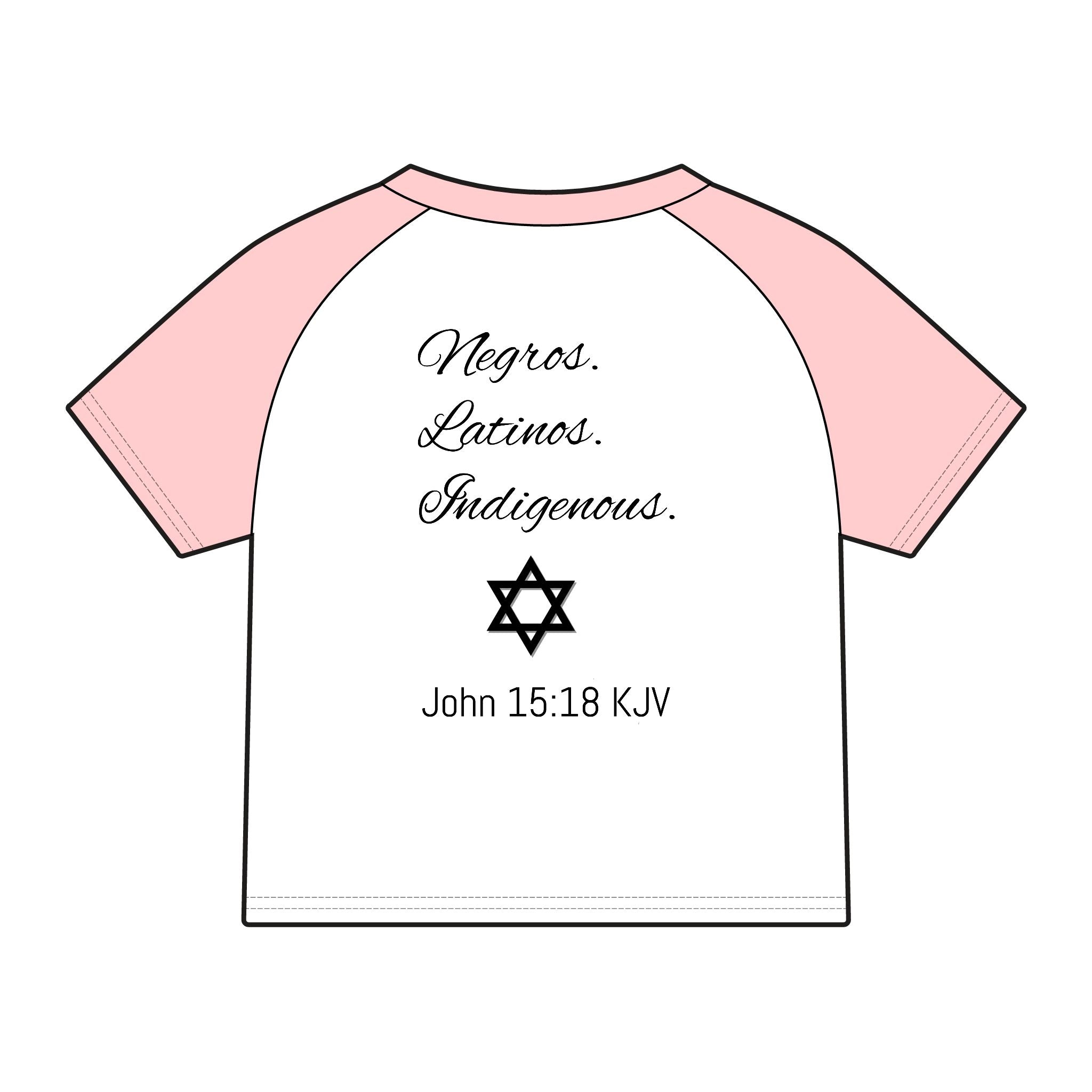 Chosen Raglan Tee — 'Chosen' Matthew 15:24 KJV Ethnic Baby Tee