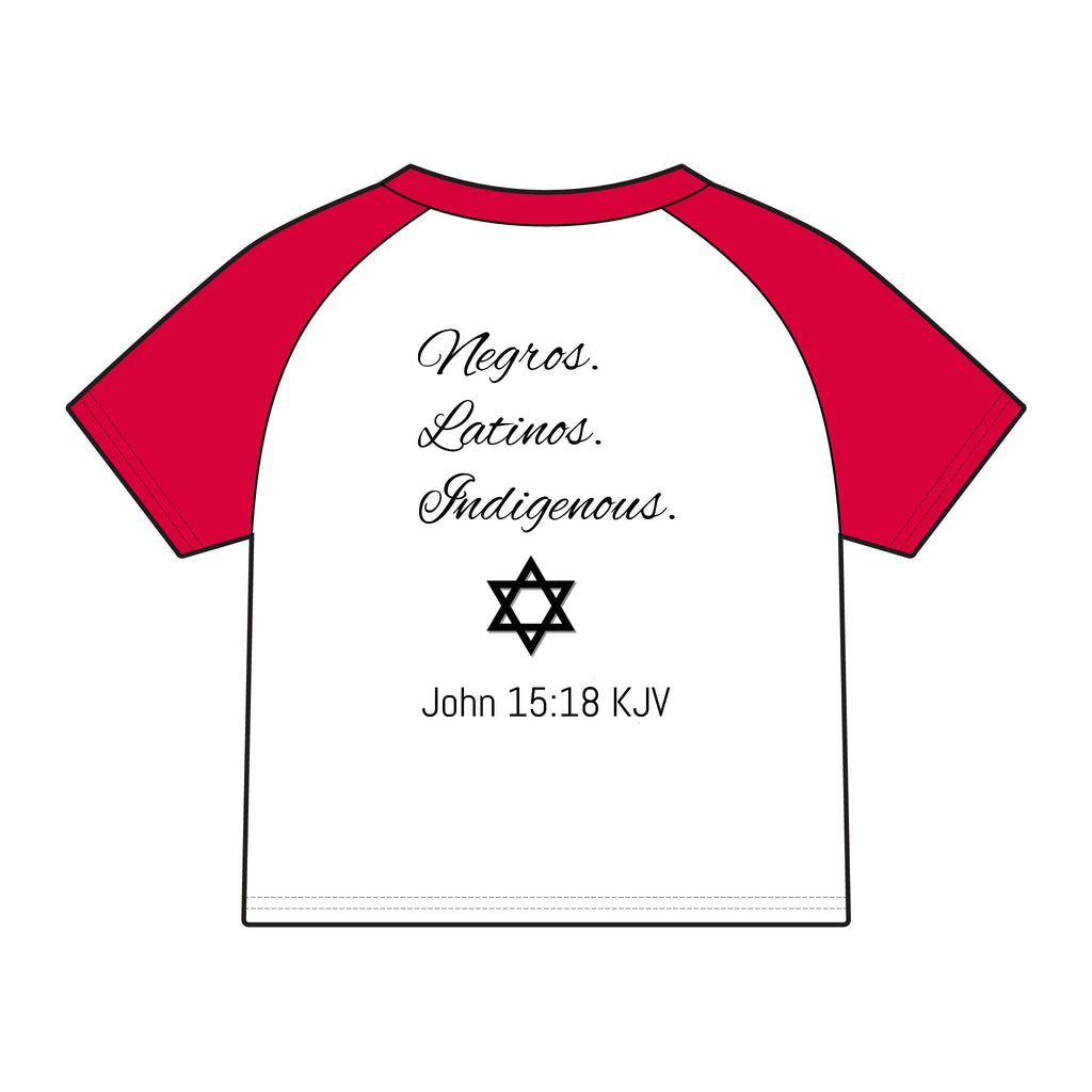 Chosen Raglan Tee — 'Chosen' Matthew 15:24 KJV Ethnic Baby Tee