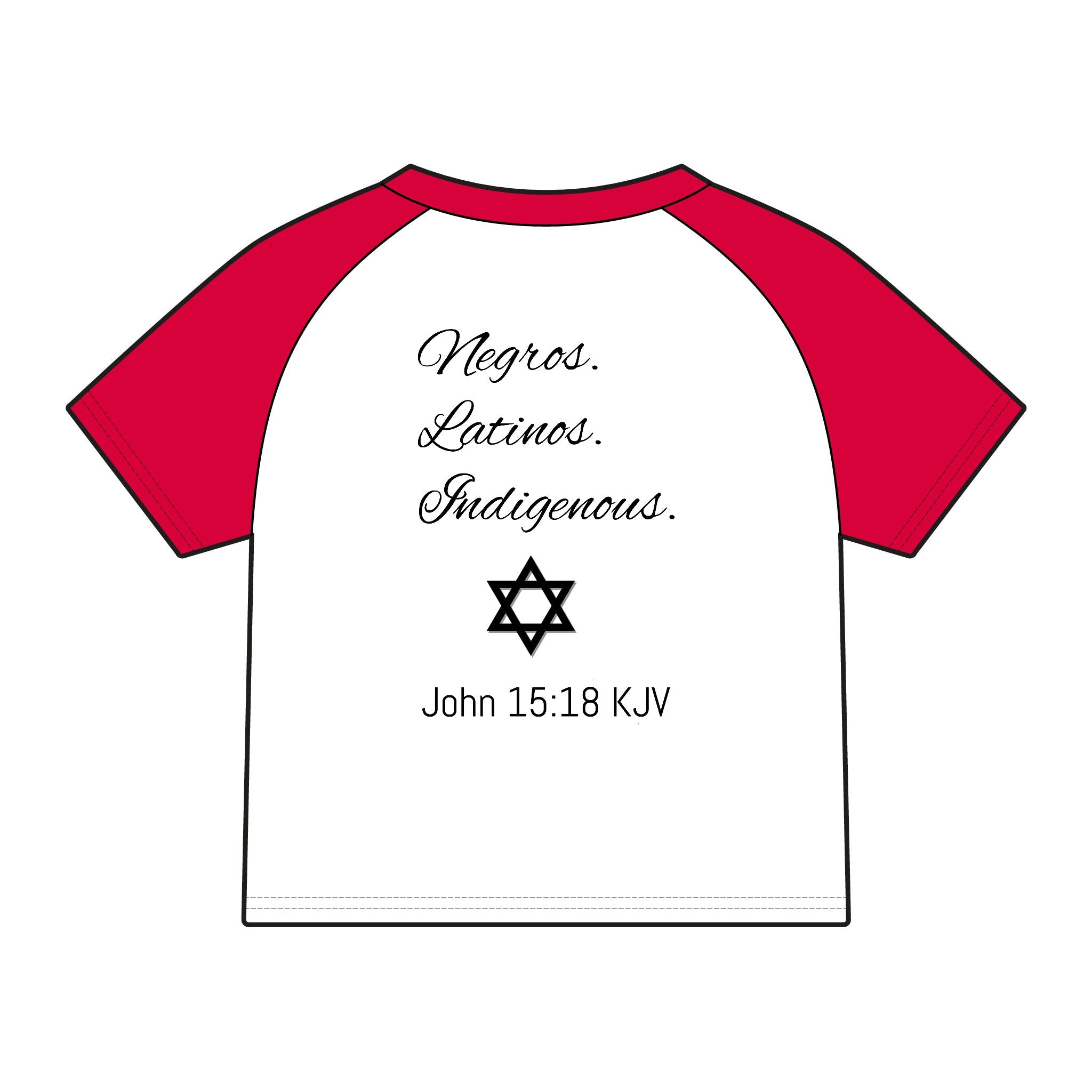 Chosen Raglan Tee — 'Chosen' Matthew 15:24 KJV Ethnic Baby Tee