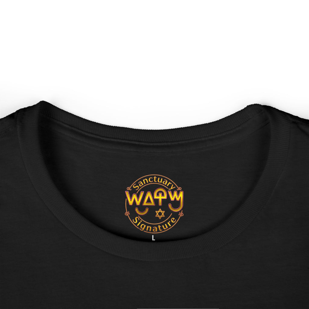Women's Tee — 'Israelite Princess' Retro Girl Graphic T-Shirt (Pink Shield of David Back)