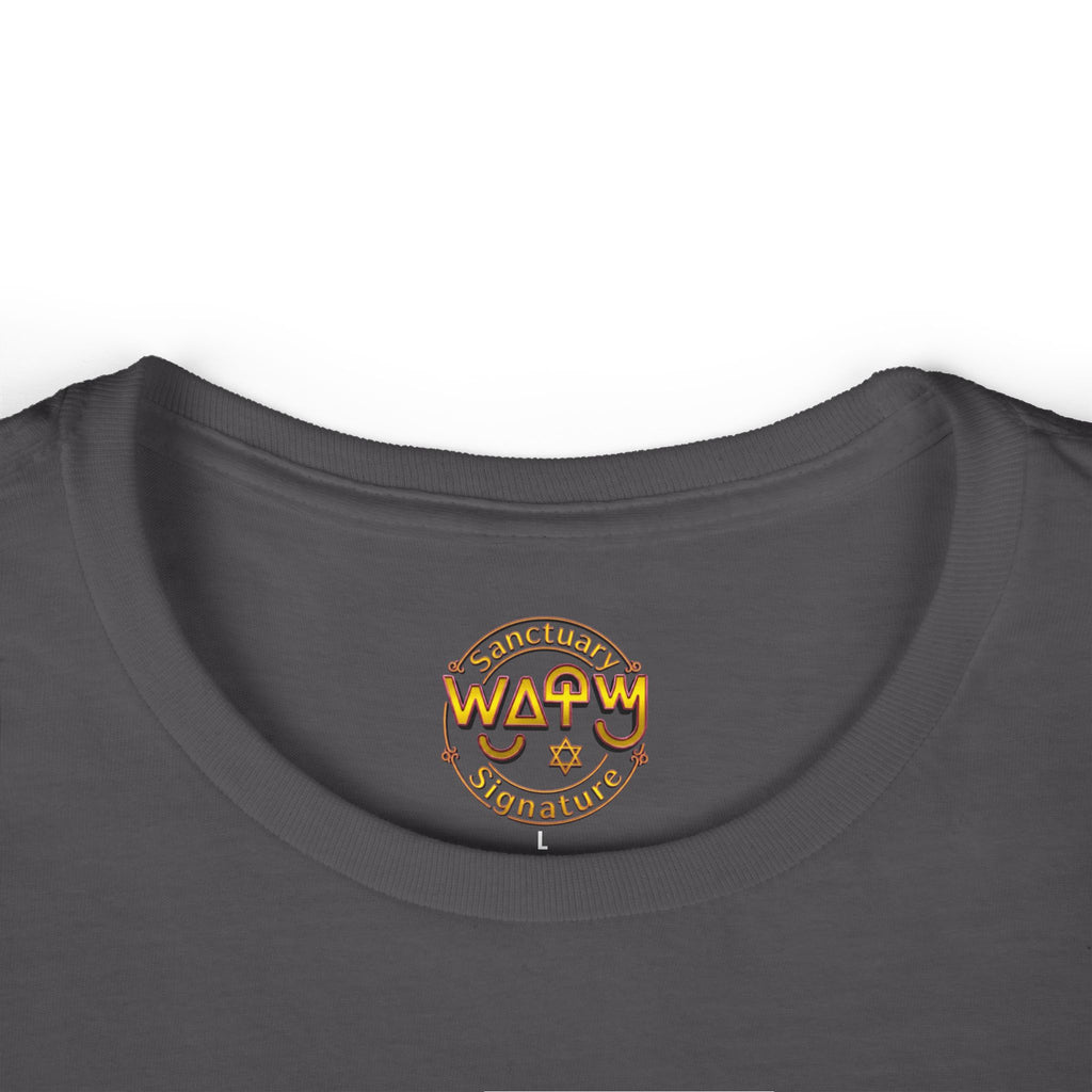 Women's Tee — 'Israelite Princess' Retro Girl Graphic T-Shirt (Pink Shield of David Back)