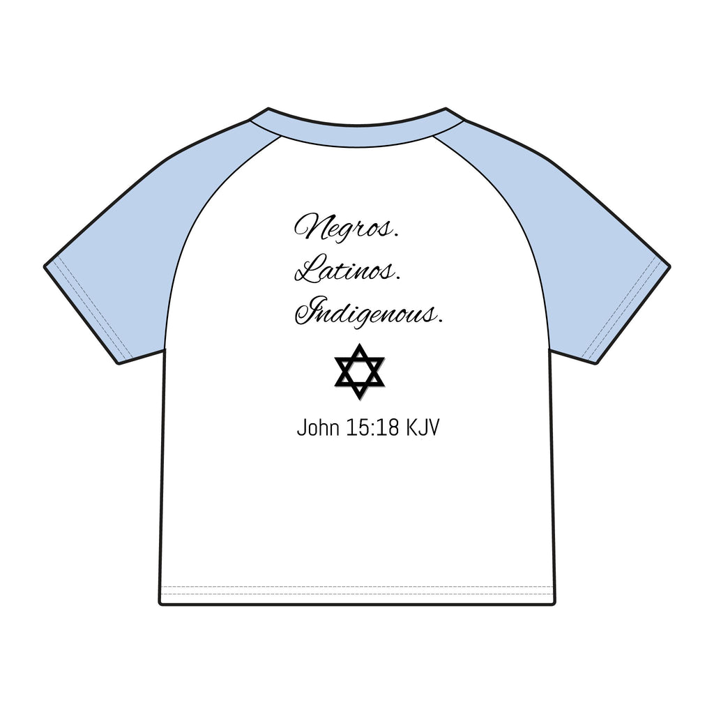 Chosen Raglan Baby Tee — "Chosen" Matthew 15:24 KJV Christian Baby Shirt