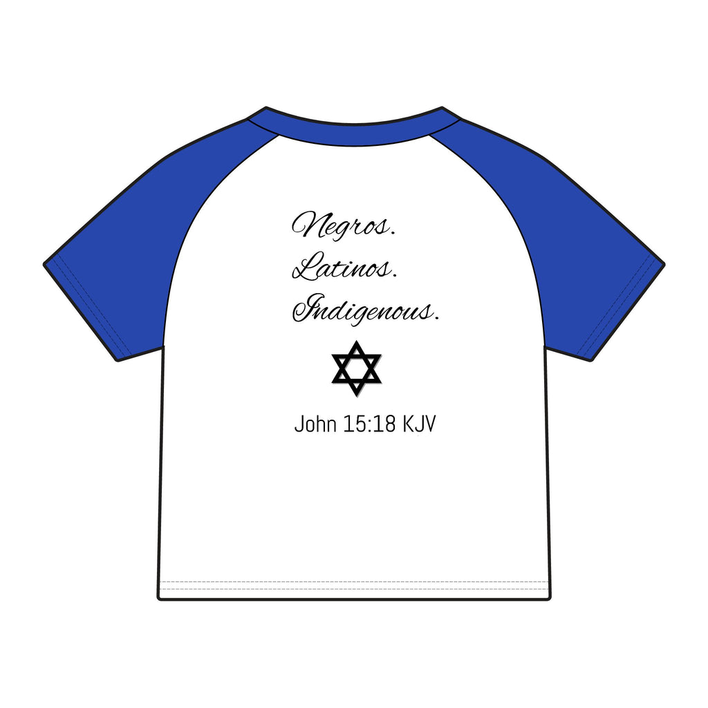 Chosen Raglan Baby Tee — "Chosen" Matthew 15:24 KJV Christian Baby Shirt