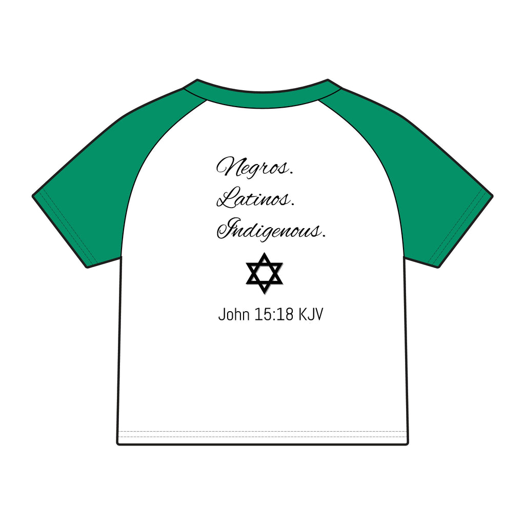 Chosen Raglan Baby Tee — "Chosen" Matthew 15:24 KJV Christian Baby Shirt