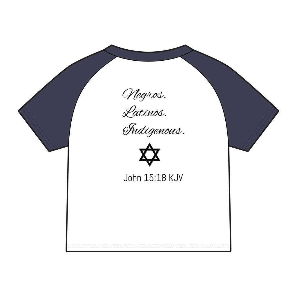 Chosen Raglan Baby Tee — "Chosen" Matthew 15:24 KJV Christian Baby Shirt