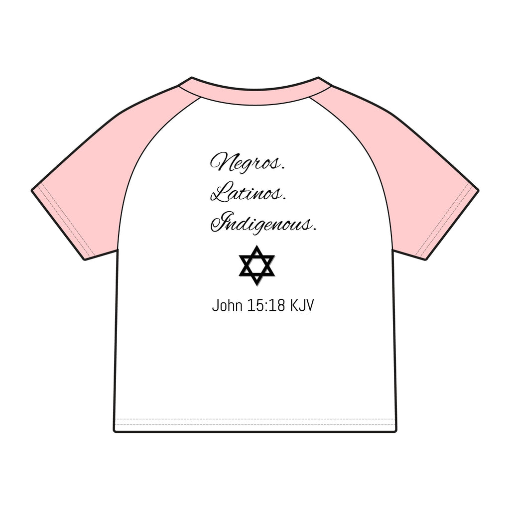 Chosen Raglan Baby Tee — "Chosen" Matthew 15:24 KJV Christian Baby Shirt