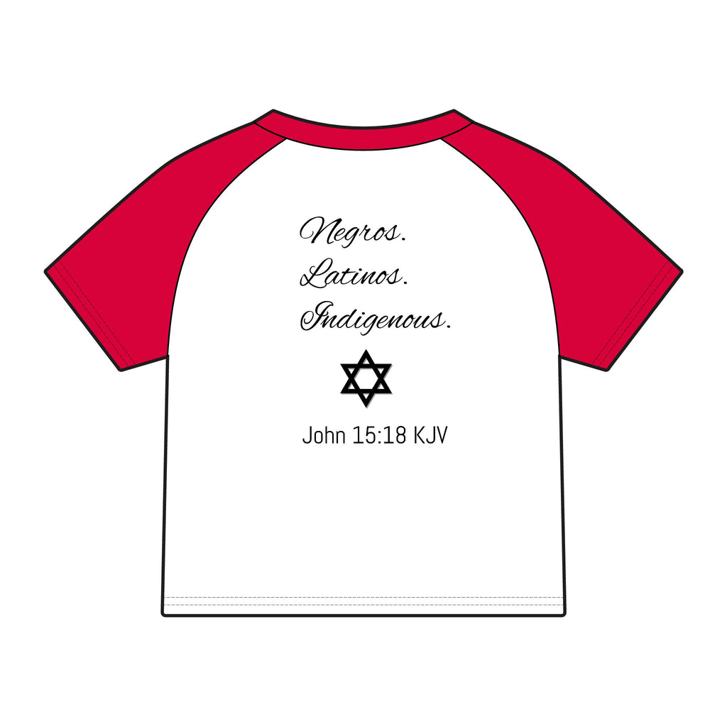 Chosen Raglan Baby Tee — "Chosen" Matthew 15:24 KJV Christian Baby Shirt