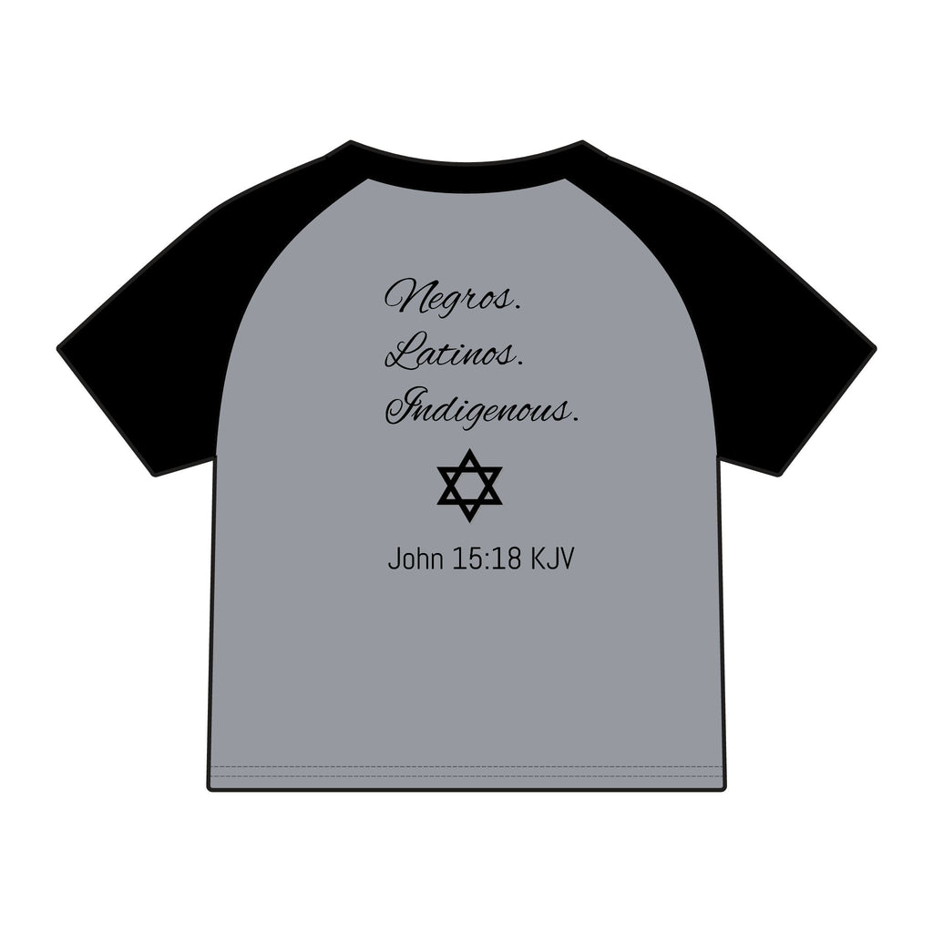 Chosen Raglan Baby Tee — "Chosen" Matthew 15:24 KJV Christian Baby Shirt