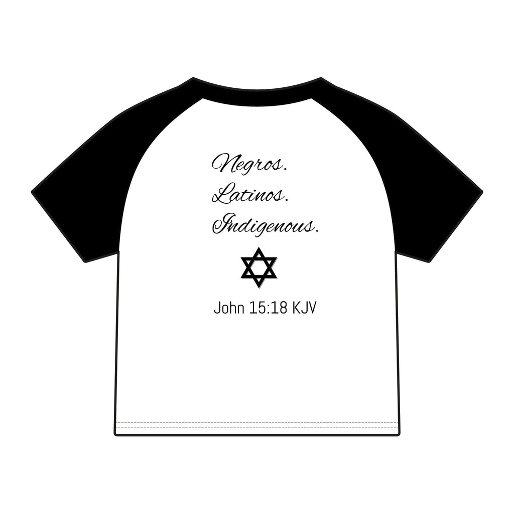 Chosen Raglan Baby Tee — "Chosen" Matthew 15:24 KJV Christian Baby Shirt