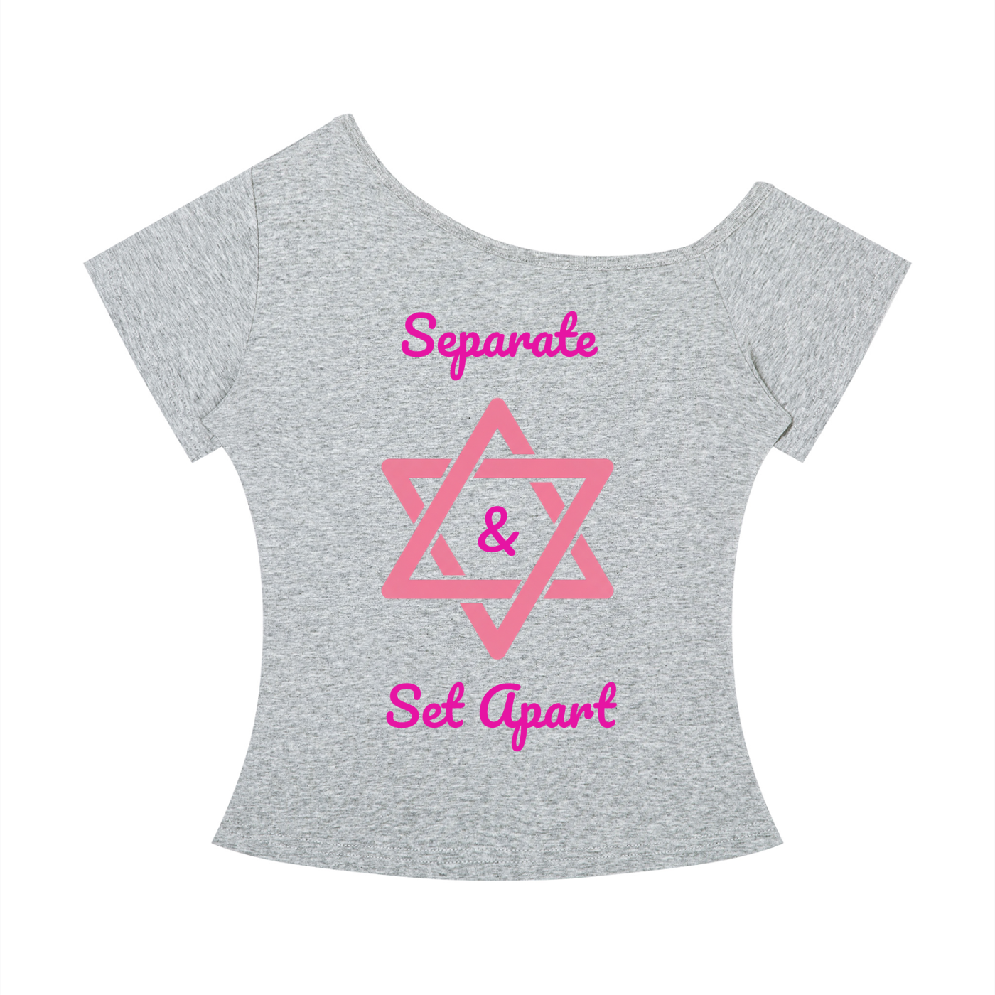 Deuteronomy 7 KJV Women’s  Set Apart Off-the-Shoulder T-Shirt