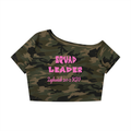 Women's Camo Off-Shoulder Crop T-Shirt
