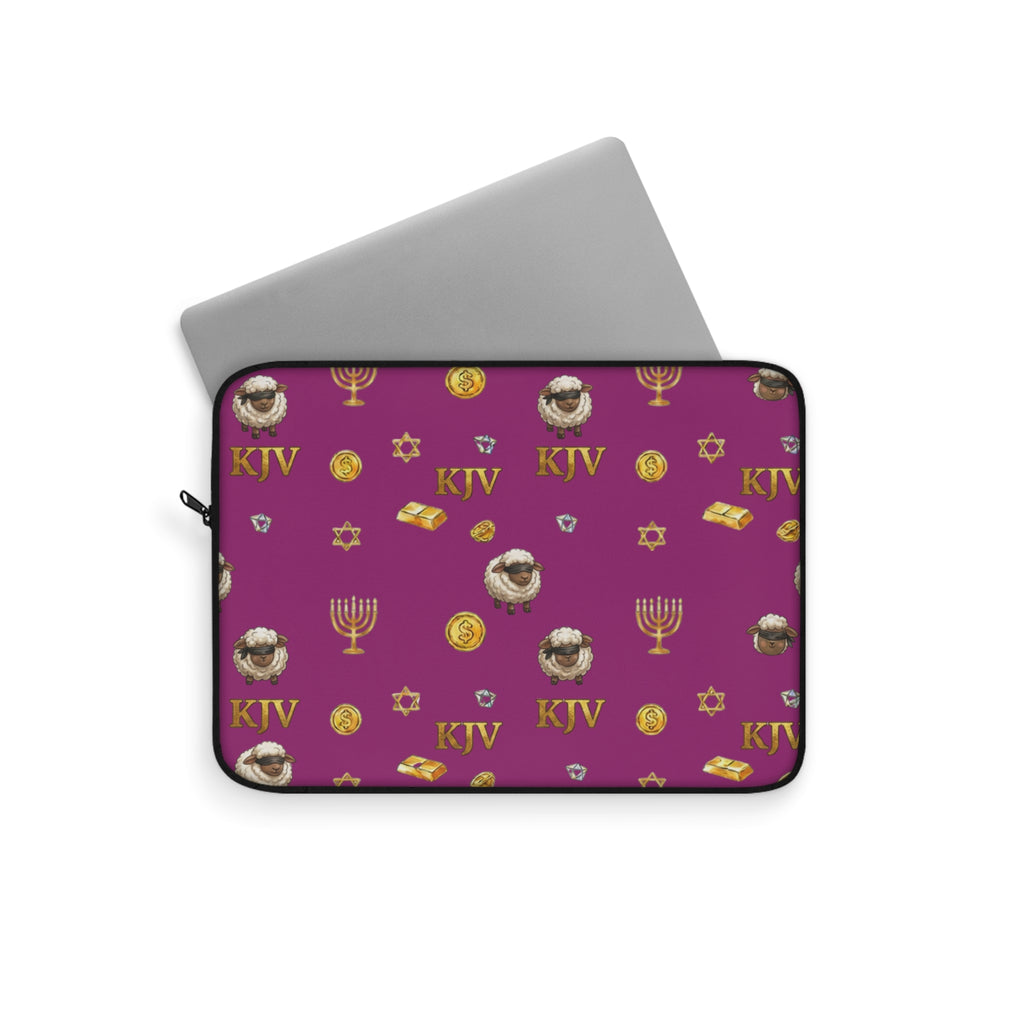 KJV Lost Sheep Laptop Sleeve — Matthew 15v24 Manarah & Shield of David Tech Sleeve