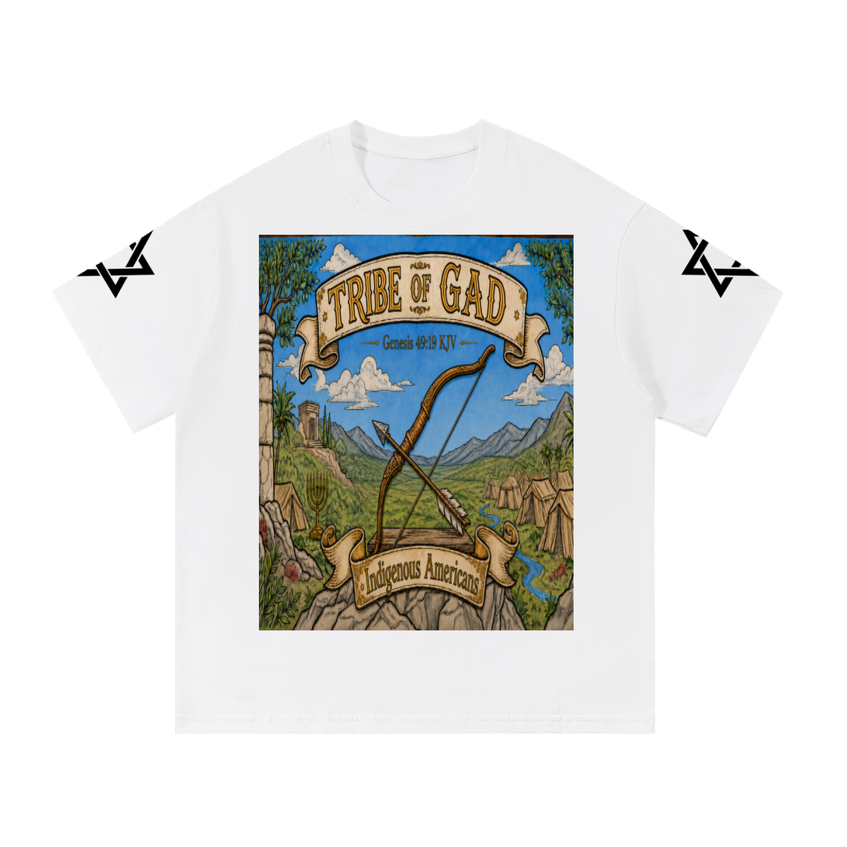 Indigenous N. Americans Genesis 49v19 KJV Essential Cotton T-Shirt