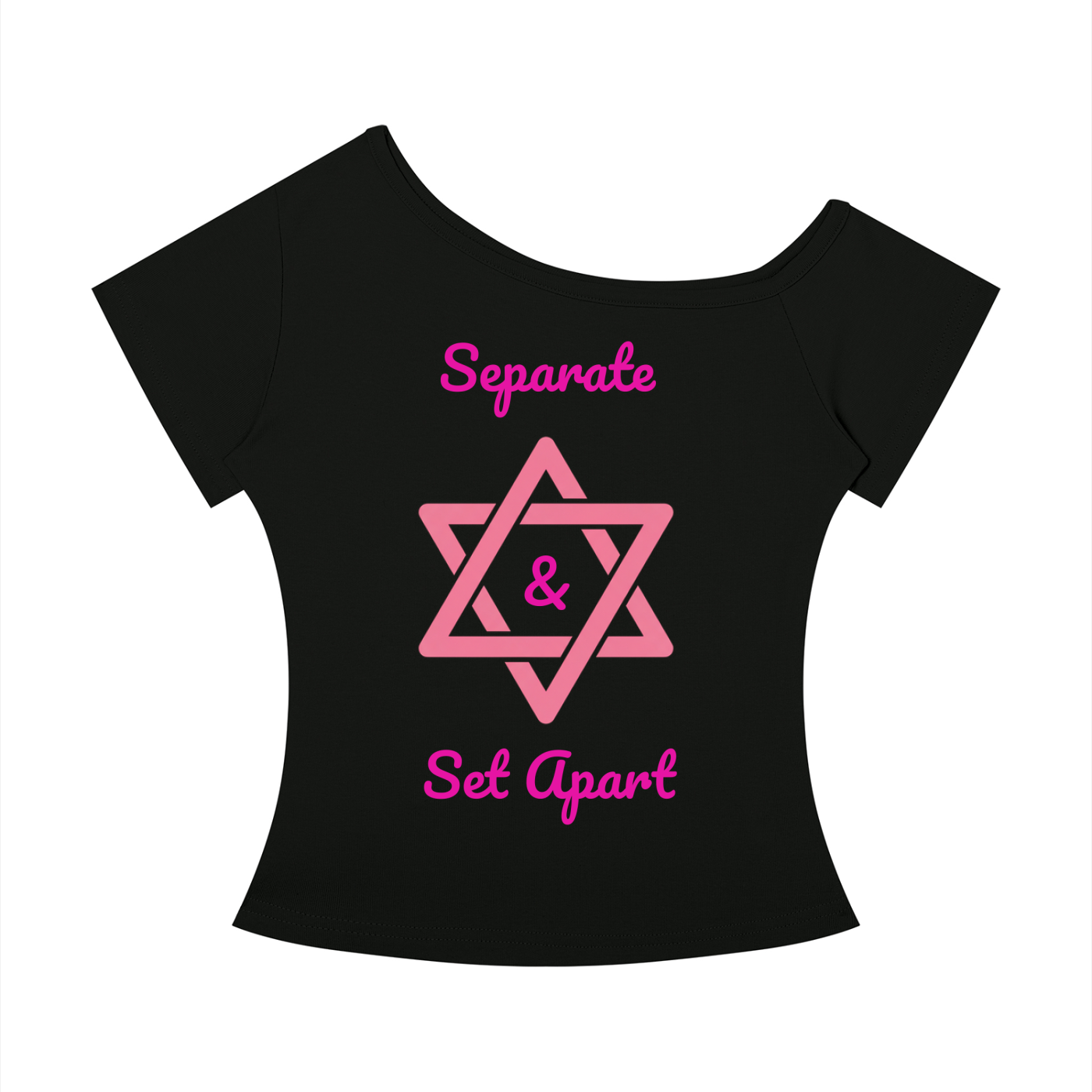 Deuteronomy 7 KJV Women’s  Set Apart Off-the-Shoulder T-Shirt