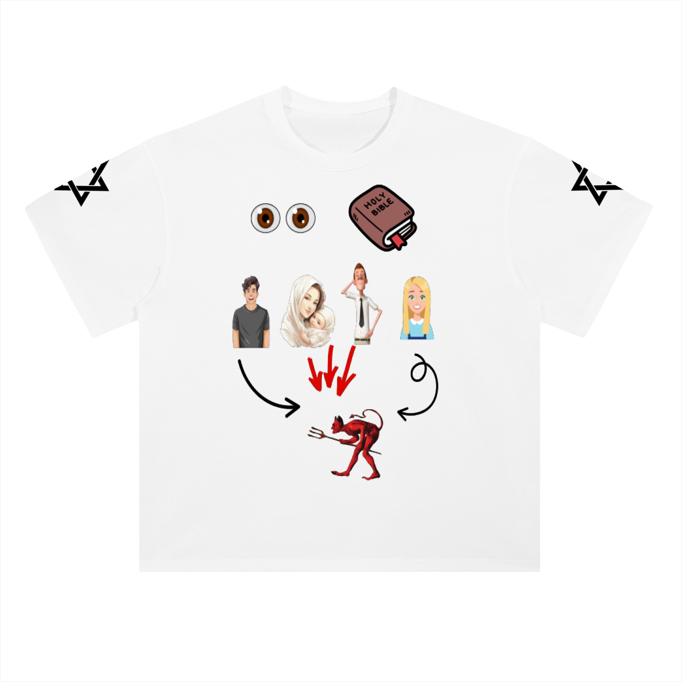 Job 9v24 KJV The Wicked on Earth Heavyweight Cotton T-Shirt
